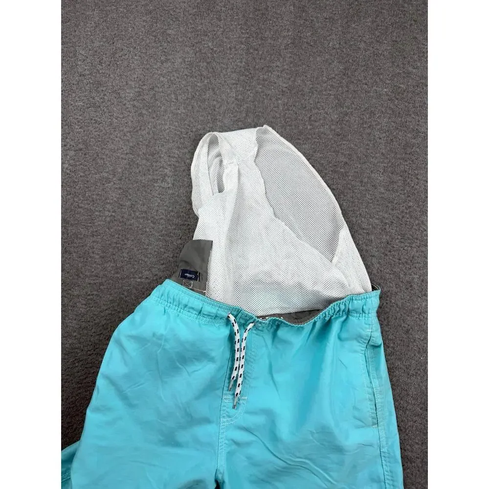 Men's Aqua Blue Swim Trunks with Mesh‎ Lining Size Medium